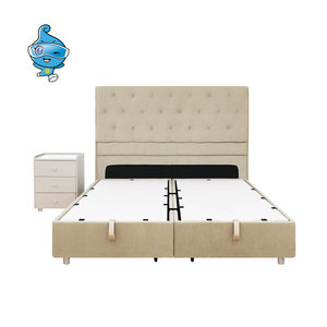 Lit de rangement modulaire européen spacieux et réglable, avec grand espace de rangement sous <span class=keywords><strong>le</strong></span> lit, système de levage à gaz fluide, gain de place, style direct, disponible en tailles <span class=keywords><strong>Queen</strong></span> et King - Product Image 5
