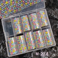 Qianya nouvelle arrivée en gros fleur papillon brillant ongles transfert feuille léopard ongles décalcomanies saint valentin ongle autocollant