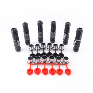 LP24 konektor daya otomotif industri berlapis emas tahan air 600V adaptor IP67 3-24 inti flens kawat kunci kursi wanita - Product Image 1