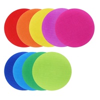 Marqueurs de tapis colorés en nylon rouge DOT 100 jeux de 30x marqueurs pour salles de classe 4 ''/5''/6 ''Circ Pattern Tape