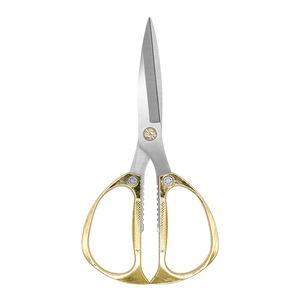 <b>Kitchen</b> <b>Scissor</b> Stainless Steel Gold Handle Straight Head For Home Use - Product Image 4