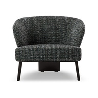 Fauteuil simple de marque italienne, design moderne minimaliste de luxe léger, revêtement en tissu, mobilier de maison pour petits espaces, chambre à coucher