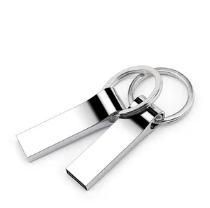 Metal Mini Stainless Steelキーホルダーusb 2.0メモリフラッシュスティックペンドライブ8GB 16GB 32GB 64GB