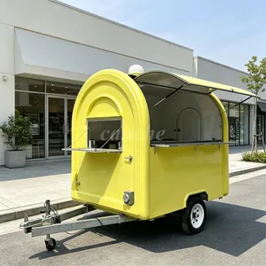 Promotion UE : Chariot de vente ambulante 2,2 m pour café et petit-déjeuner, remorque mobile pour glaces, desserts et camping, camion de restauration certifié COC - Product Image 1