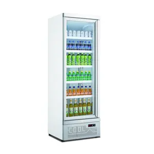 Hotel Single Glass Door Bottle Cooler Upright Fridge Beverage Can Display Refrigerator