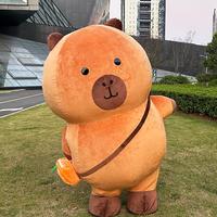 Costume gonflable XL de Capybara de dessin animé vert pour fête, performance, Halloween, adulte unisexe, poupée célébrité d'Internet, oiseau