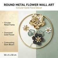 Seni Dinding Logam Ginkgo Floral Multi Warna, Patung Dinding Daun Bunga Besi untuk Dekorasi Dinding Ruang Tamu