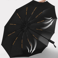 Parapluie pliant à ouverture et fermeture automatiques, revêtement noir anti-UV, parapluie portable soleil/pluie, parasol pliable de voyage avec logo personnalisé