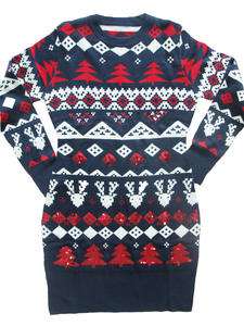 Vêtements <span class=keywords><strong>de</strong></span> Noël pour adultes en gros, vêtements d'hiver et d'automne pour femmes, robes en tricot moches, robes <span class=keywords><strong>de</strong></span> Noël courtes pour femmes - Product Image 4