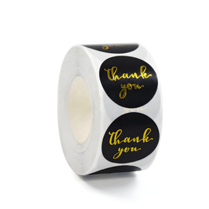 Étiquettes adhésives imperméables en papier kraft, autocollants de remerciement, étiquettes de scellage pour cadeaux, rondes de 1 pouce, 500 pièces, fabricant - Product Image 5