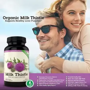 Mide ve karaciğer ve anti-radyasyon detoks besleyici ve organik süt Thistle kapsülleri temizlemek
