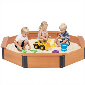 Couverture de <span class=keywords><strong>bac</strong></span> à <span class=keywords><strong>sable</strong></span> 64''x56''x8.5'' pour enfants de 0 à 24 mois, <span class=keywords><strong>bac</strong></span> à <span class=keywords><strong>sable</strong></span> en bois pour jeux en plein air, grand <span class=keywords><strong>bac</strong></span> à <span class=keywords><strong>sable</strong></span> avec 4 bancs, installation rapide et facile - Product Image 1