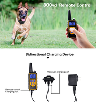 MZ-880 Wasserdichtes, Wiederaufladbares Vibrations-Hundetraining Anti-Bell-Halsband mit Elektroschock und Fernbedienung