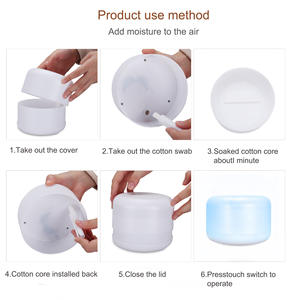 Humidificador de Escritorio Minimalista YX801 de 300 ml, Difusor de Aroma Blanco con Alimentación USB para Dormitorio y Uso Doméstico - Product Image 4