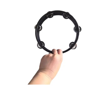 Tambor de percusión Orff, tambor de mano negro de una sola fila para jardín de infantes, instrumento de baile para enseñanza musical - Product Image 5