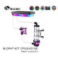 Kit de refroidissement liquide Bykski B-CP-KIT avec tubes flexibles et rigides pour CPU et GPU, ensemble de refroidissement par eau pour ordinateur de bureau