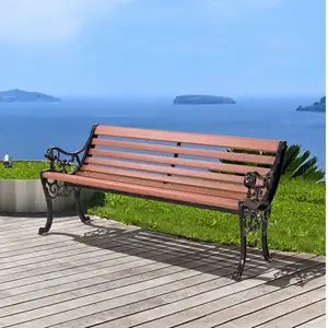 2022 Hot Selling Tuin Stoel Aluminium Frame Pack Seat Outdoor Slat Seat Bench Met Back Modern Design