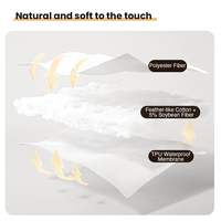 Drap-housse imperméable personnalisable en polyester et fibre de soja, rembourré, pour marque OEM/ODM