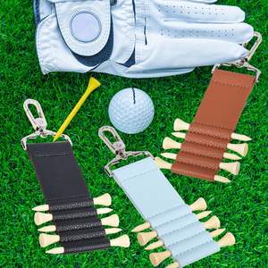 Pince à ongles Portable en cuir PU pour balle de golf avec couverture de rangement pour sports de plein air porte-clés Logo personnalisé accessoires de golf - Product Image 6