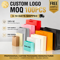 Sacs cadeaux en papier personnalisés de luxe noirs, sacs de shopping réutilisables, emballages cadeaux en papier haut de gamme avec logo