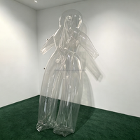 Combinaison gonflable amusante en PVC transparent de haute qualité, personnalisable, en promotion 2026