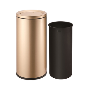 Bidone della spazzatura aperto in acciaio inossidabile per interni ed esterni per ingresso pubblico posacenere cestino per ufficio e ristorante - Product Image 3
