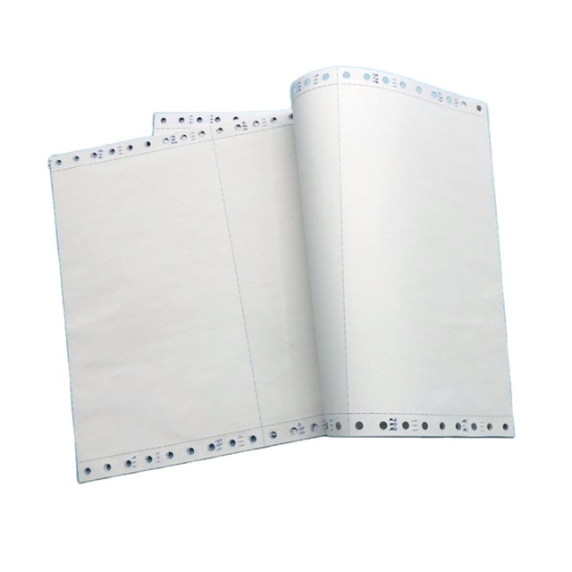 Continuous Carbonless Paper for Dot Matrix Printer Blue Color 9.5x11 Inch 1000 Sheets Per Pack SGS for Certified