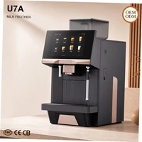 Machine à expresso automatique commerciale à écran tactile U7, du grain à la tasse, OEM ODM pour les magasins de proximité et les cafés