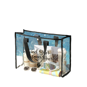 Bolsa de Viaje de Playa para Mujer, Estilo Veraniego, Capacidad Media, Bolso de Mano de PVC, Resistente al Agua, Cierre Abierto, Estilo Moderno - Product Image 3