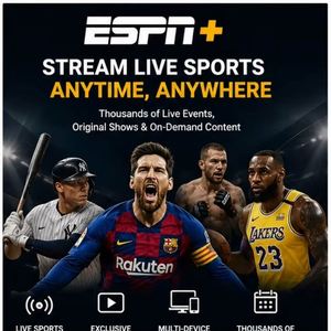 <span class=keywords><strong>Abonnement</strong></span> officiel ESPN Plus 12 mois ESPN Premium Compte ESPN pour les États-Unis - Product Image 1