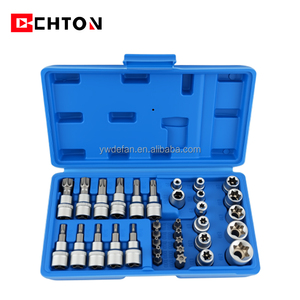 34 piezas 3/8 herramienta de mano mate impacto <span class=keywords><strong>Torx</strong></span> tornillo E juego de brocas - Product Image 5