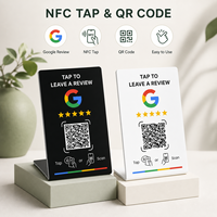 Carte NFC en PVC pour avis Google, étiquette NFC personnalisée en PVC rigide avec logo, carte Google Review activée par le contact téléphonique 13,56 MHz carrée