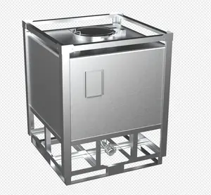 Équipement de stockage de produits chimiques Cage en acier Réservoir Ibc 1000 litres Réservoir d'eau en acier galvanisé Prix