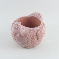 Pot Bunga Desain Hewan Lucu Grosir Kelinci dan Anak Ayam Warna Pink untuk Sukulen dan Bonsai