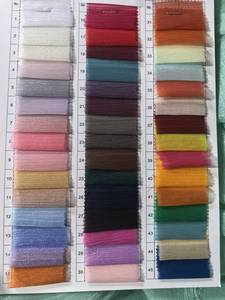 Tissu en crêpe de soie <span class=keywords><strong>blanc</strong></span>, <span class=keywords><strong>organza</strong></span> froissé effet fleur de glace, soie brillante plissée à rayures verticales, <span class=keywords><strong>organza</strong></span> cationique pour robe femme - Product Image 6