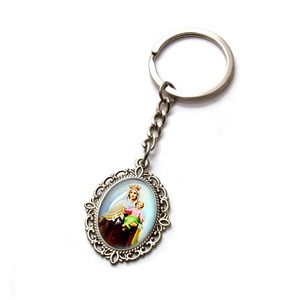 Llavero de Aleación con Figura Religiosa Católica, Anillo para Llaves con Rosario - Product Image 3