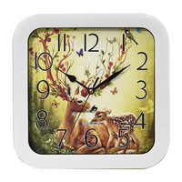 Horloge murale à quartz carrée en plastique, Simple et à la mode, pour salon, chambre à coucher, vente directe, fabricants