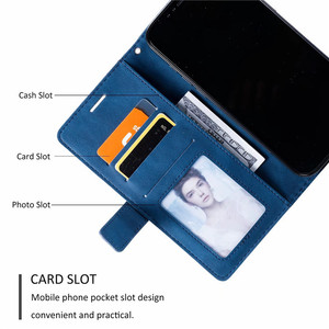 Étui portefeuille de luxe en cuir PU avec fentes pour cartes, coque de téléphone magnétique <span class=keywords><strong>à</strong></span> rabat pour iPhone 17 16 15 Pro Max, étui porte-cartes - Product Image 2