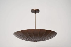 Lustre suspendu Sputnik concave en laiton à six lumières, style Mid-Century Modern, fait main, pour la maison, le bureau, LED - Product Image 2