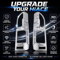 Accessoires automobiles en ABS chromé pour Toyota HIACE Commuter 2016-2018, couvre-feux arrière, design 3D, garniture de feux arrière PERU
