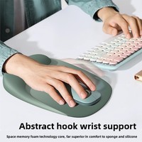 Tapis de souris avec protection du poignet, support ergonomique en silicone pour le poignet, tapis de souris avec support pour le poignet pour ordinateur