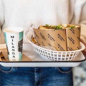 Papel de Envolver Hamburguesas Biodegradable al por Mayor, con Logotipo Impreso Personalizado, Apto para Alimentos, Papel de Envolver Carne Resistente a la Grasa - Product Image 1