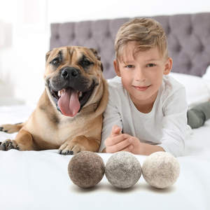 Köpekler için 2025 doğal el yapımı yün keçe toplar (3 adet) | Dayanıklı köpek çiğnemek oyuncak, köpek çiğnemek oyuncaklar diş çıkarma için Pet oyuncaklar Fetch oyunları - Product Image 4