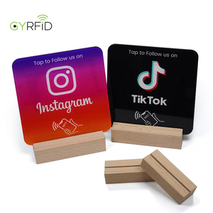 100 mét NFC năng động mã QR tùy chỉnh phương tiện truyền thông xã hội Acrylic tấm <span class=keywords><strong>Google</strong></span> xem xét Acrylic Nhãn dán tấm - Product Image 4