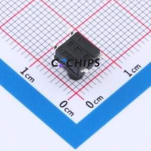 TS017A-TBY1EH8.0 Tactile Switch SMD-4P,6.1x6.1mm Switch Single Pole Single Throw Round Button 1.8N Vertical Mount - Product Image 2