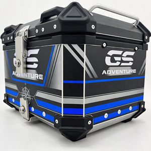 กล่องท้ายมอเตอร์ไซค์อะลูมิเนียม 45 ลิตร กล่องแข็ง กล่องท้ายรถมอเตอร์ไซค์ กันน้ำ พร้อมพนักพิง ถอดประกอบได้รวดเร็ว สำหรับการเดินทางท่องเที่ยวประจำวัน - Product Image 3