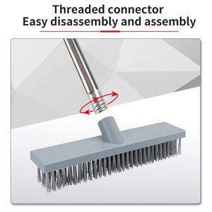 <span class=keywords><strong>Brosse</strong></span> à récurer le sol en acier inoxydable pour l'industrie et le bricolage, pour le nettoyage des murs de douche, des terrasses, des baignoires et des carreaux - Product Image 5