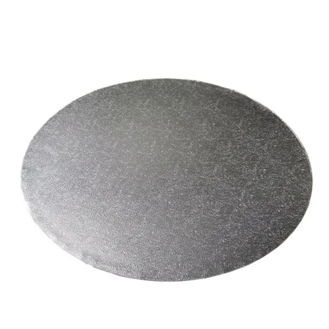 Grease-Resistant Foil with Smooth Wrapped Edge 1/2 Inch Thick12 Inch Round White cake board mdf