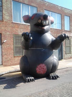 Haute souris gonflable géante gonflable de bande dessinée de souris pour annoncer la décoration de rue