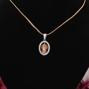 HANUMAN DADA SHAPED AESTHETIC PENDANT WITH TINEY ROUND LAB GROWN DIAMOND IN 18KT SOLID GOLD FOR ALL OCCASIONS FOR WOMEN